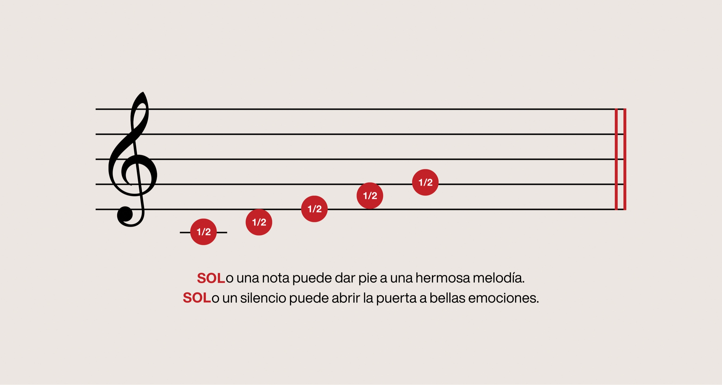 Pentagrama de 1/2 Tono con una frase de la editorial (5)